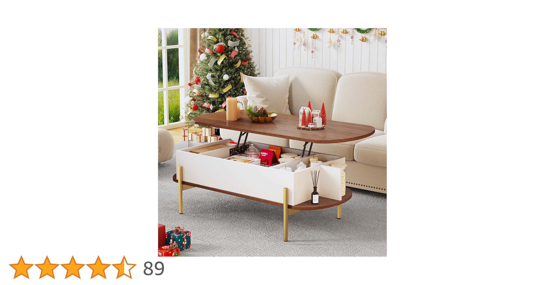 Amazon.co.jp: ALLSTAND 48インチ 楕円形リフトトップ コーヒー Amazon.co.jp: ALLSTAND 48インチ 楕円形リフトトップ コーヒー