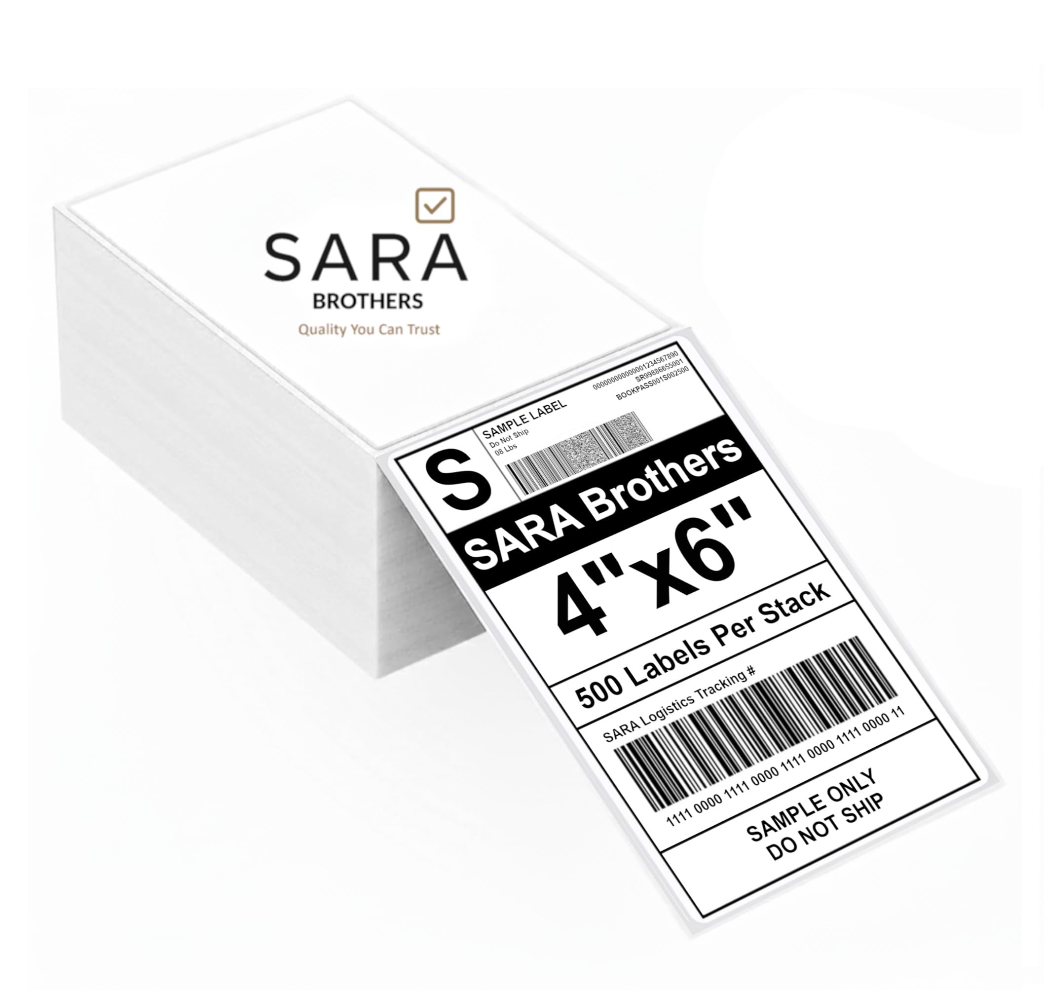 SARA Brothers 4x6 Direct Thermal Shipping Labels