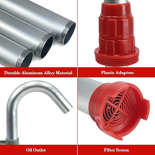 Miniatura 5 de Bomba de tambor rotativa Sutekus, 15-55 galones, para transferencia de combustible (queroseno, gasolina, diésel)