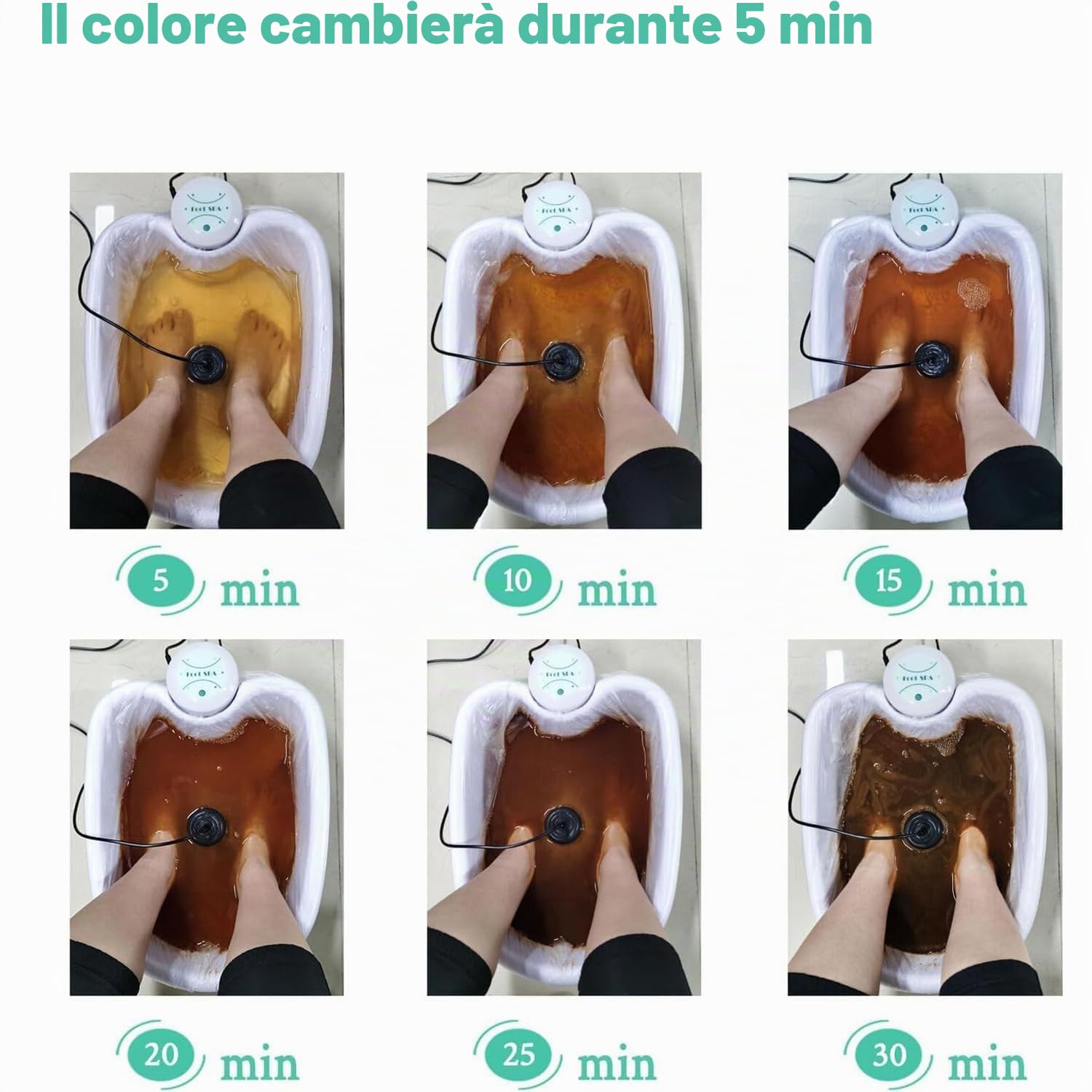 Ionic Foot Spa at Home Detox and Cleanse, 2.0 Ionic Foot Spa, Macchina disintossicante professionale per pediluvio ionico, spa per piedi e massaggiatore con riscaldatore, disintossicante per il corpo