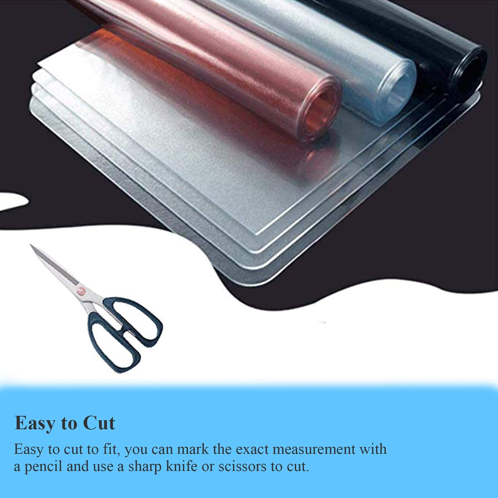 Transparente Kunststoff-Teppichschutzmatte, 1 mm dick, schneidbar, Bodenmatte für harte Böden, Flur, Eingang, Teppichabdeckung, lang, 5 m, transparente Schutzhülle für Teppiche und Böden