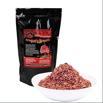 Magic Plant Dragon's Breath Pepper Flakes - 1 Kg / 35 oz (Bulk) Intensely Hot Red Crushed Chili - 1.2M to 2M+ SHUs, No Additives