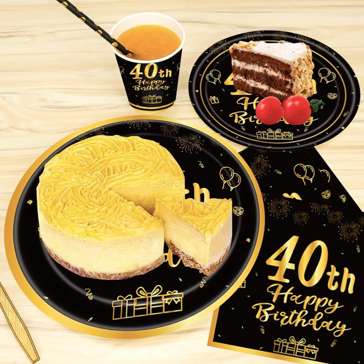 Serviettes 40e Anniversaire - Décorations Pour 40e