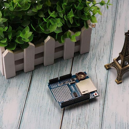 Vista 3 de Ximimark 2 unids Data Logger Módulo Registro de Datos Escudo Registrador de Datos DS1307 para Arduino UNO Tarjeta SD