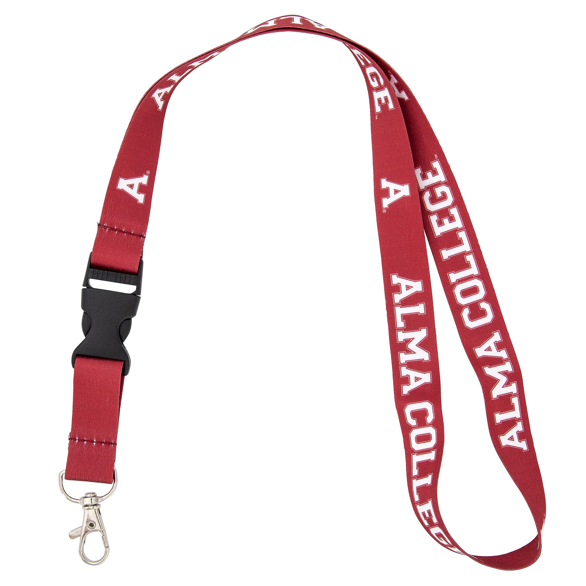 Desert Cactus Alma College Lanyard Scots Car Keys ID Badge Holder Keychain Detachable Breakaway Snap Buckle (Red)