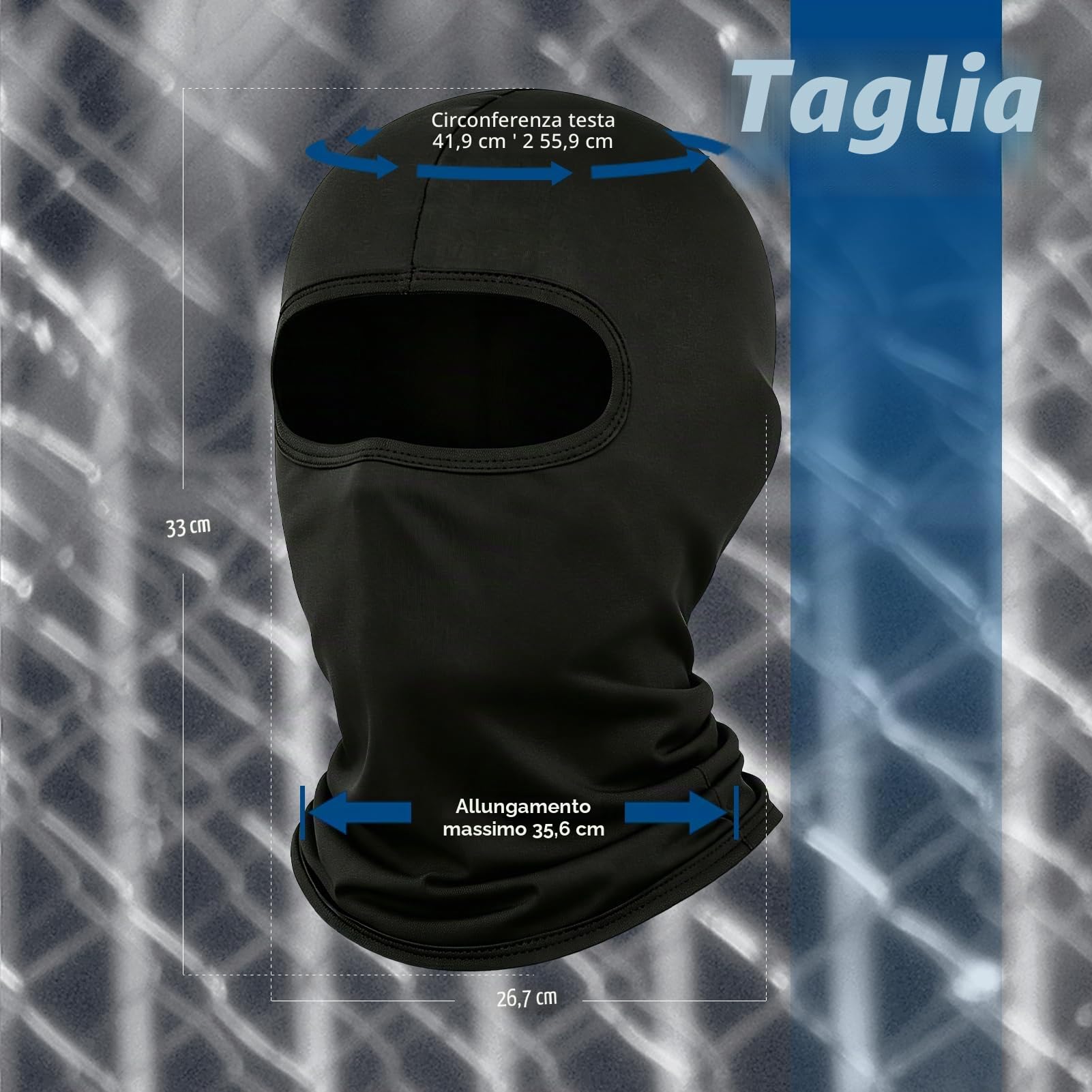 LONGKING Passamontagna Unisex, Protezione UV e Antivento, Caldo e Traspirante, Ideale per Moto, Sci, Snowboard e Sport all'aperto