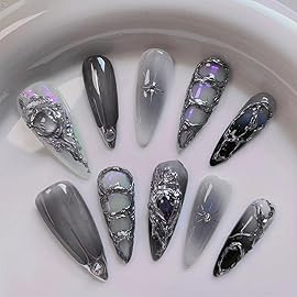 senvenski Black Jelly Gel Nail Polish Kit, Black White Color Changing Gel Nail Polish, Clear Translucent Colors with Milky Sheer Finish | Vegan UV/LED Nail Art Kit Gift for Women (WB2-001)