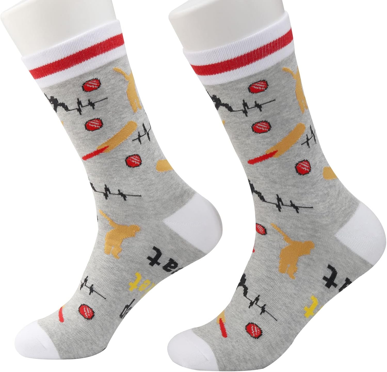 PXTIDY 2 Pairs Cricket Socks - Eat Sleep Cricket Repeat Gift for Players & Fans - Image 7