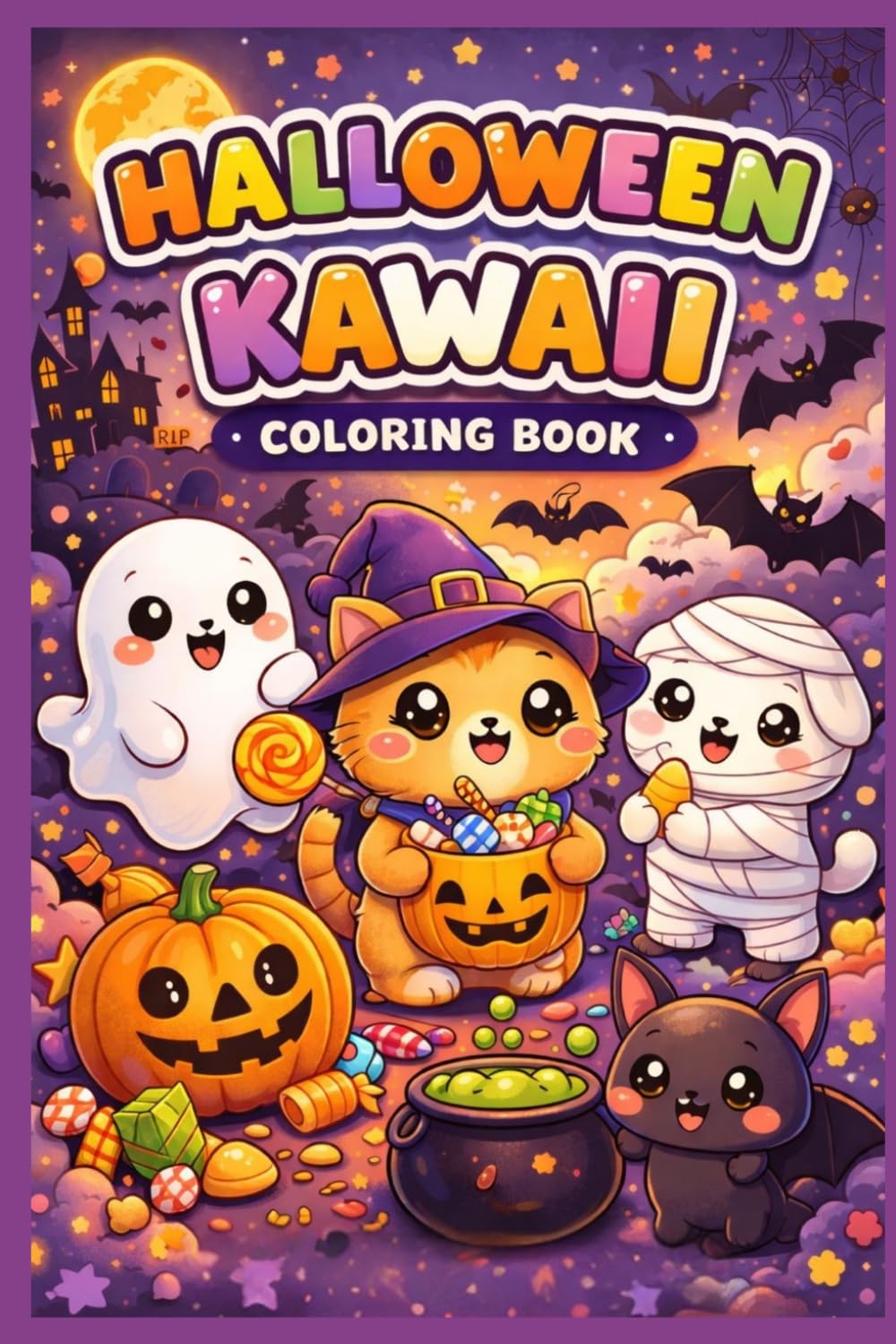HALLOWEEN KAWAII COLORING BOOK