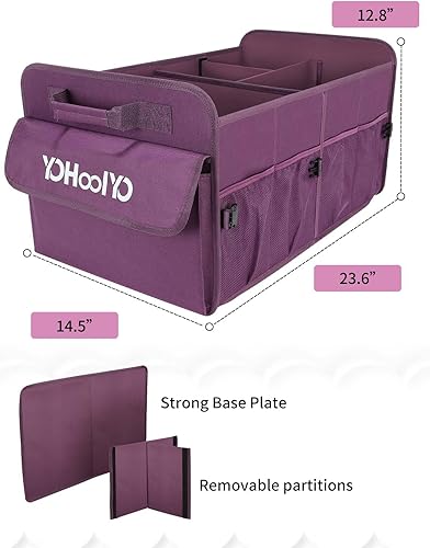 Miniatura 7 de YOHOOLYO Organizador de maletero para coche morado