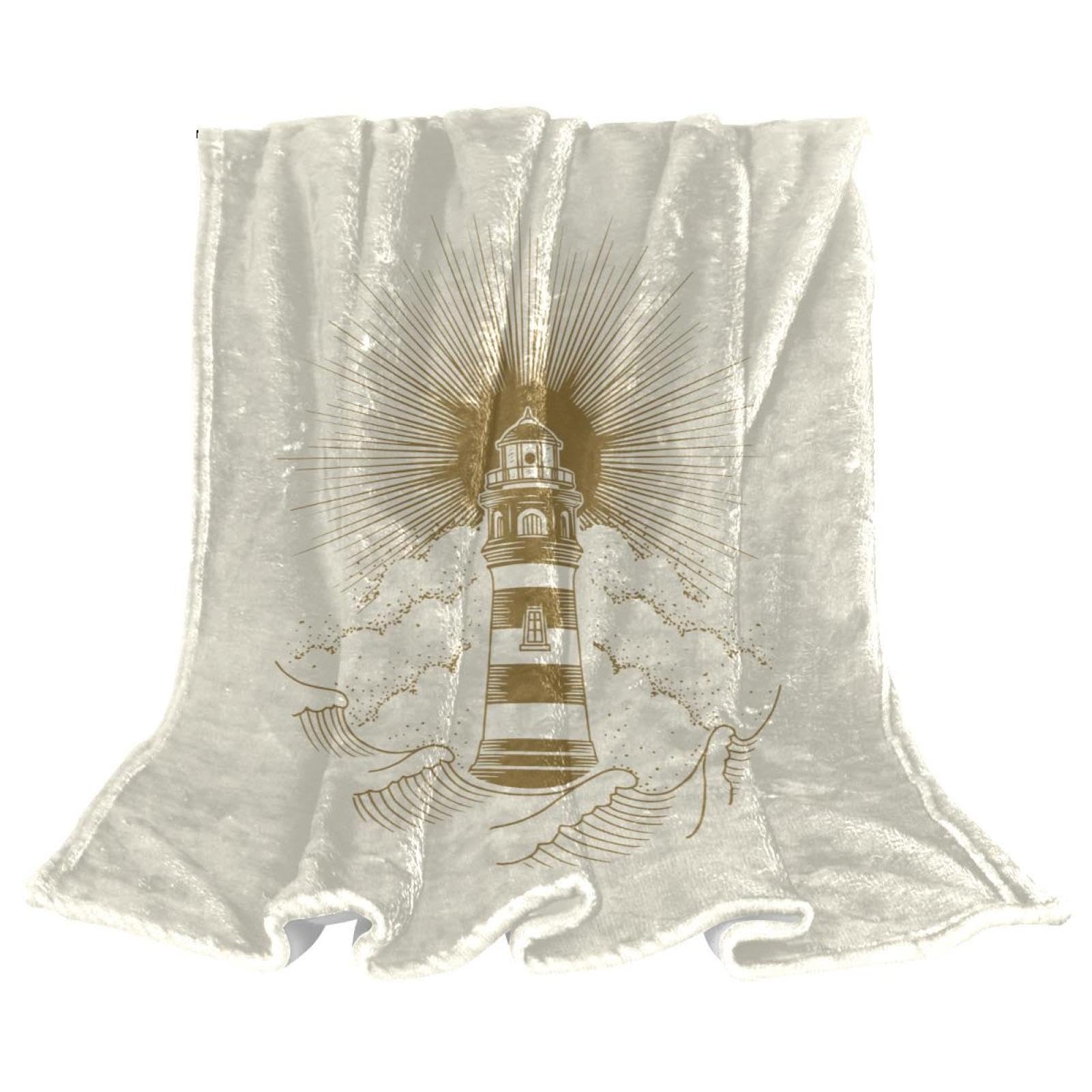Couverture polaire phare d'époque pour réchauffer les lits et canapés froids facilement
