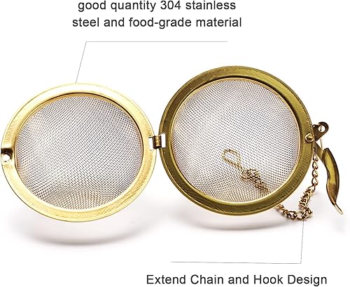 Miniatura 6 de Infusor de té – Bola de té de malla de acero inoxidable, infusores de té premium para té suelto, filtro de té, filtro de té, difusor de intervalos