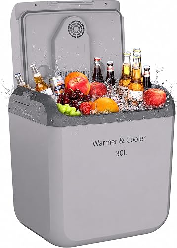 STMHOM 32QT Electric Cooler with Locking Handle for Camping & Road Trips
