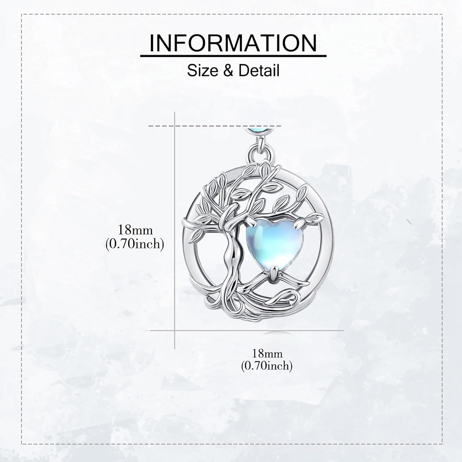 Tree of Life Earrings for Women 925 Sterling Silver Moonstone Opal Turquoise Leverback Tree of Life Dangle Drop Earrings Jewelry - Image 3