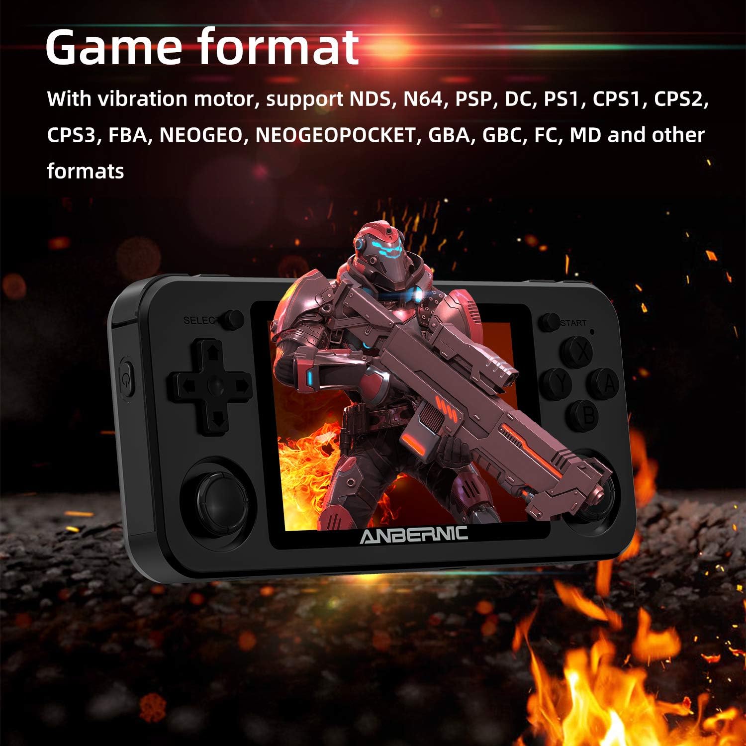 Flаѕh Dеаlѕ - 50% оƒƒ RG351M Handheld Game Console WiFi Function, Open Source System RK3326 Chip 64G TF Card 2500 Classic Games 3.5 Inch IPS Screen 3500mAh Battery (Black)