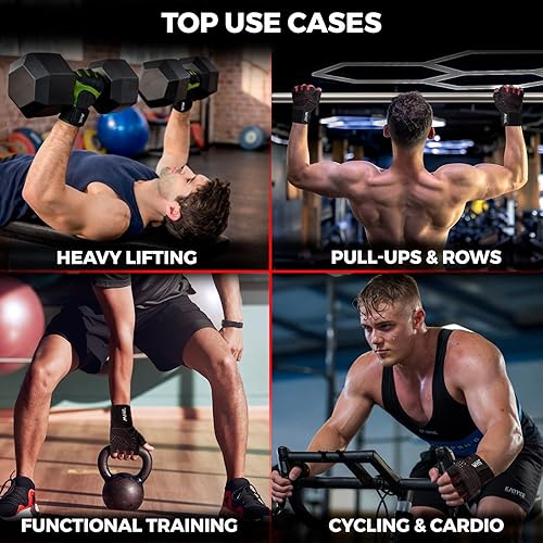 Miniatura 7 de MhIL Guantes de entrenamiento para hombres – Guantes de gimnasio cómodos para hombres con agarre mejorado para seguridad y protección de las manos