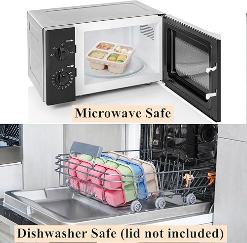 Miniatura 5 de Paquete de 8 recipientes Bento para aperitivos, lonchera reutilizable con tapas para niños, recipientes de almuerzo de preparación de comidas, 4