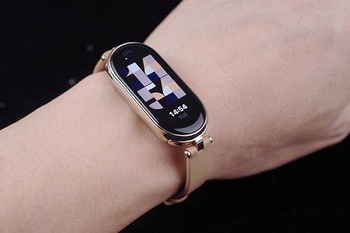 Miniatura 6 de MIJOBS Correa para Xiaomi Mi Band 8 Correas de repuesto de cuero genuino para Mi Fit Band8 Transpirable SmartWatch Correas Pulsera Pulsera