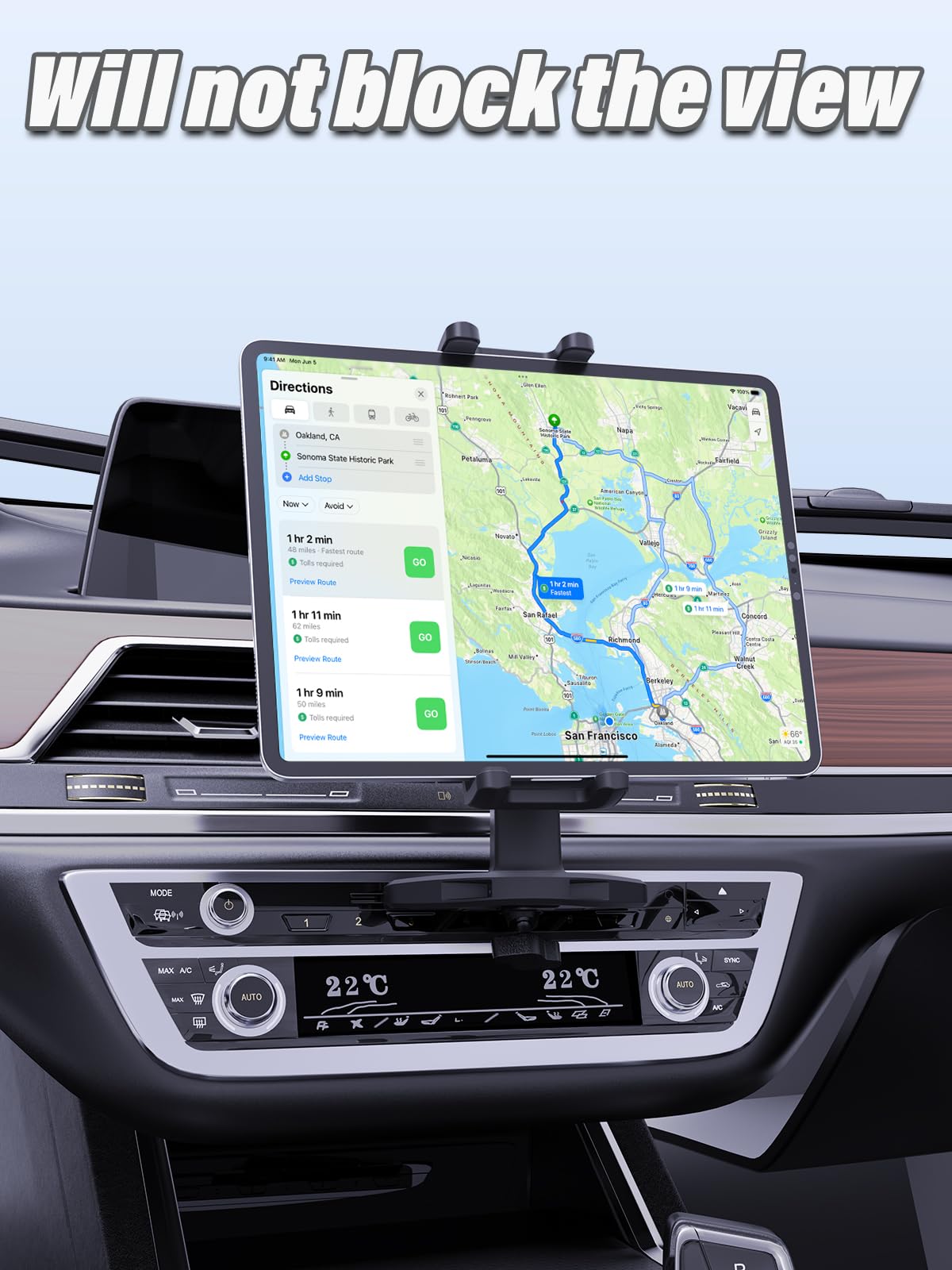 LYFICCS Car CD Tablet Mount Universal Vehicle CD Slot Holder for iPad 4-12.9'' Pro/Air/Mini, iPhone 15/14/ 13/12/ Kindle Fire HD, Galaxy and More 4-12.9'' Tablet Phone