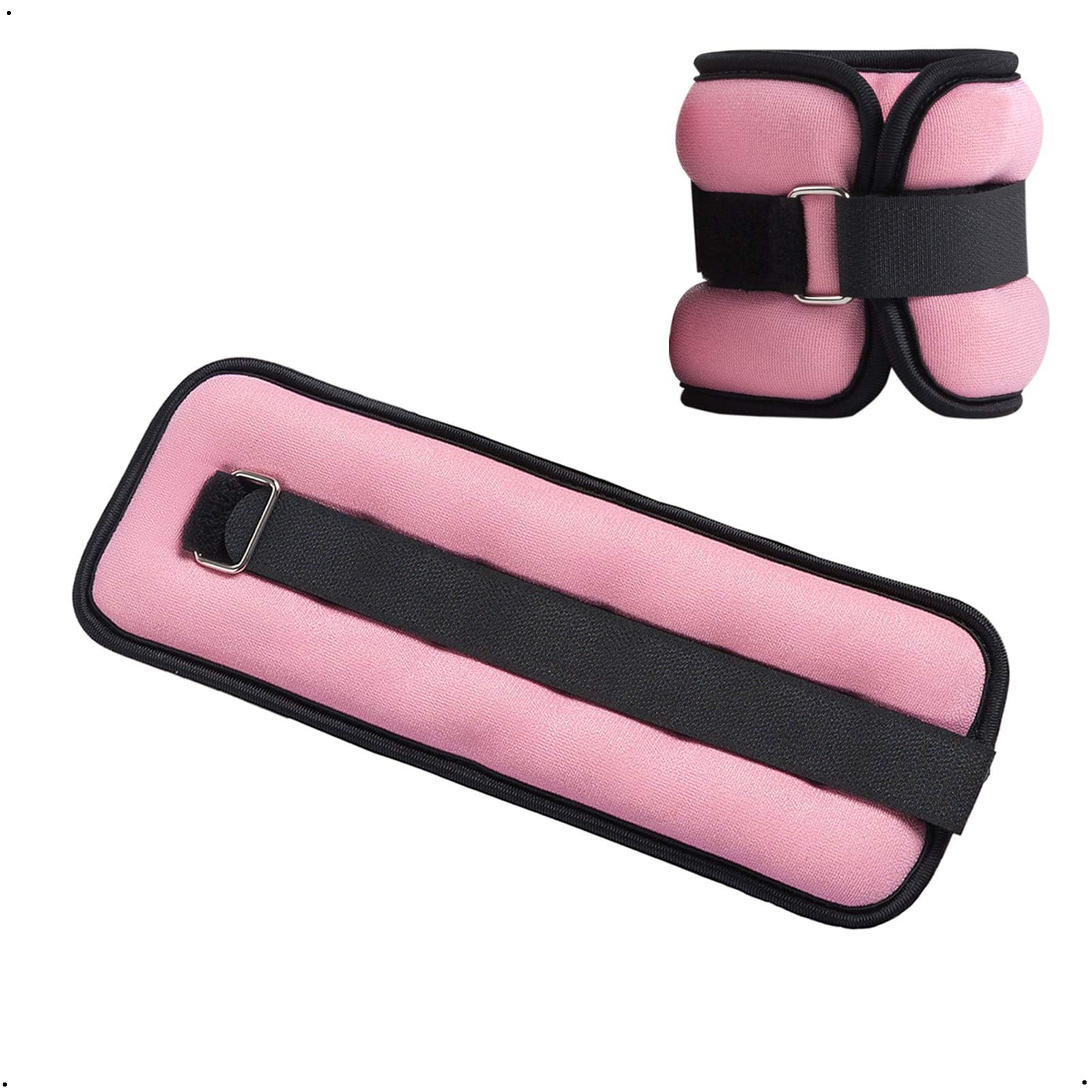 Joyzzz Ankle Weights Set, 2 PCS Adjustable Ankle Weights, 1kg Weighted Sandbag Wrist Weights Leg Weights, Strength Training Wrist Weights Sets for Gym, Running, Fitness Workout