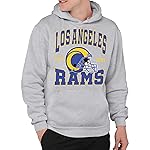 Junk Food Clothing x NFL - Los Angeles Rams - Team Helmet - Unisex Adult Pullover Fleece Hoodie for Men and Women - Size Large