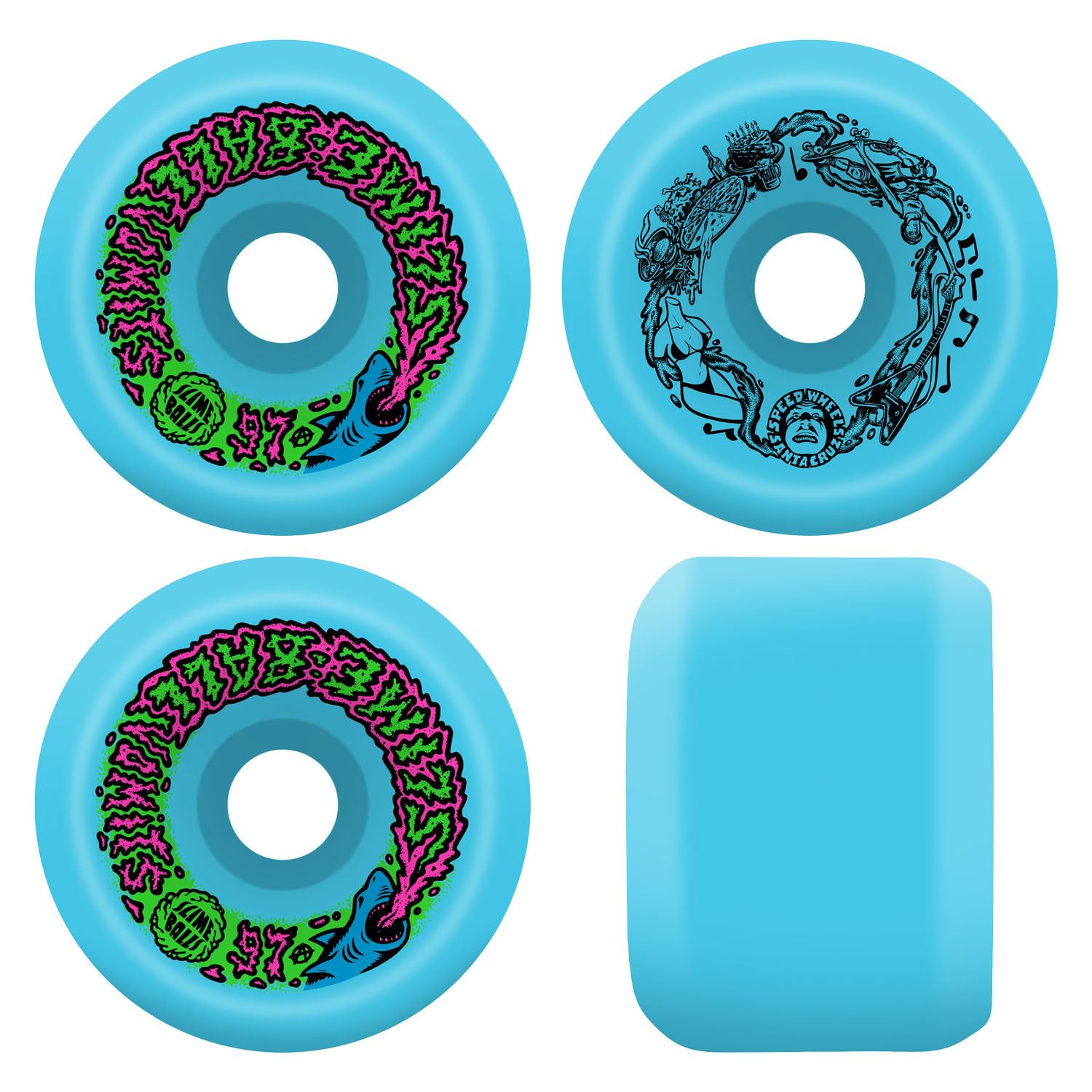 Amazon | Slime Balls スケートボードホイール 60mm Vomits 97A ブルー