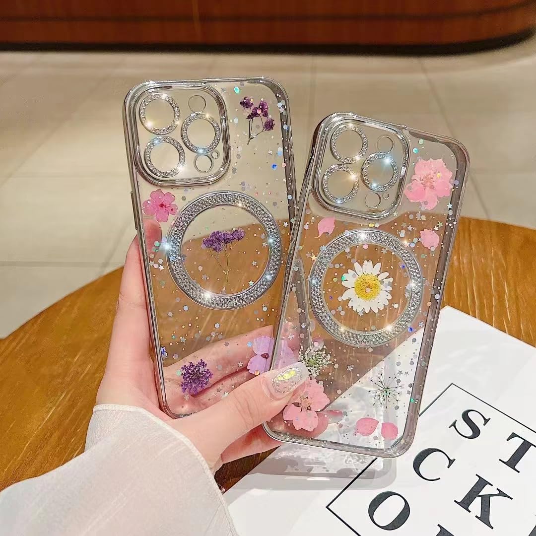 Amazon.co.jp: 【DBWYPY】手作り 押し花 キラキラ クリア iPhone  