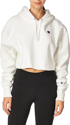 Champion white cropped sweatshirt Clearance