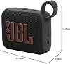 JBL Go4, Bluetooth Speaker, IP67, Black
