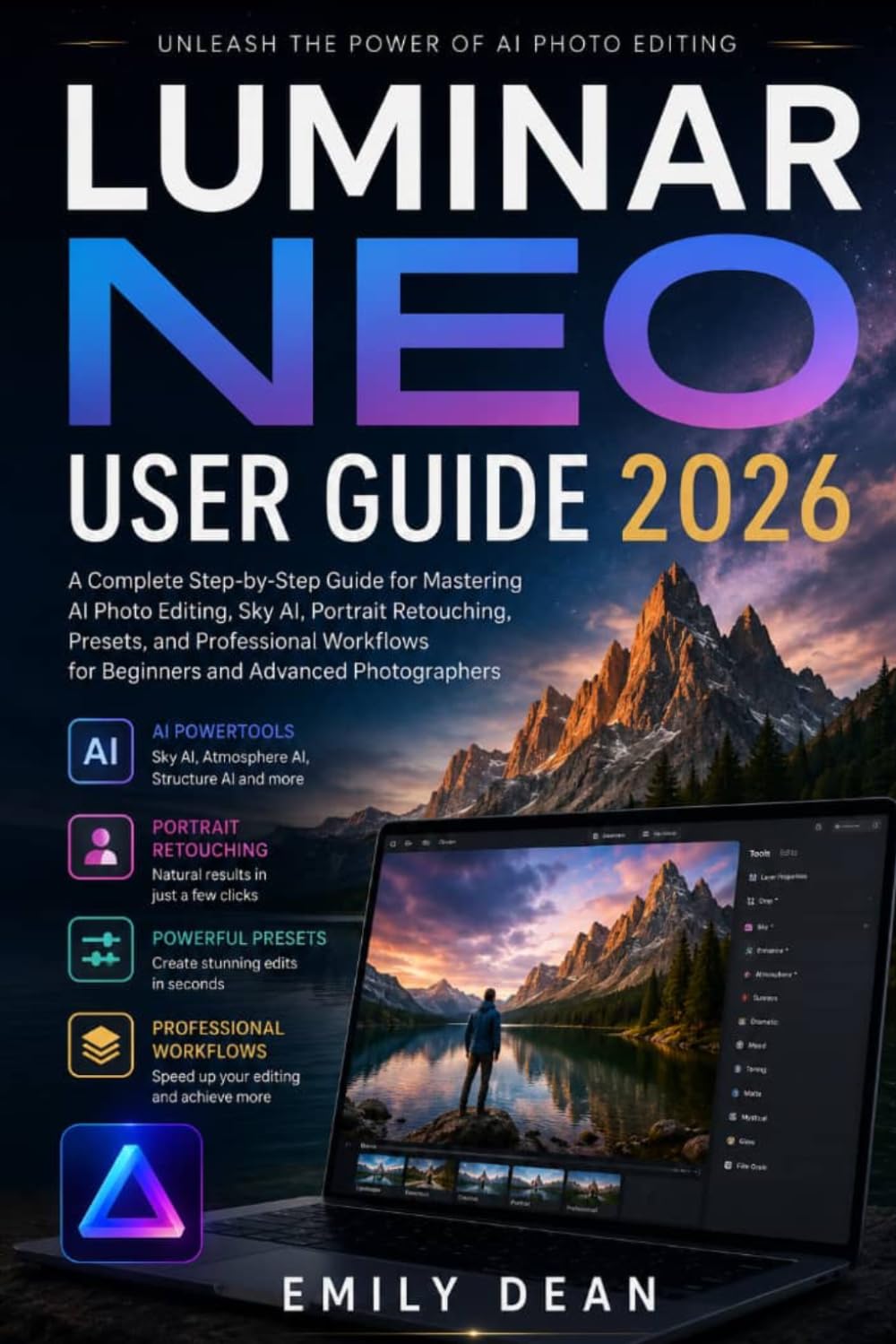 LUMINAR NEO USER GUIDE 2026: A Complete Step-by-Step Guide for Mastering AI Photo Editing, Sky AI, Portrait Retouching, Presets, and Professional, Workflows for Beginners and Advanced Photographers
