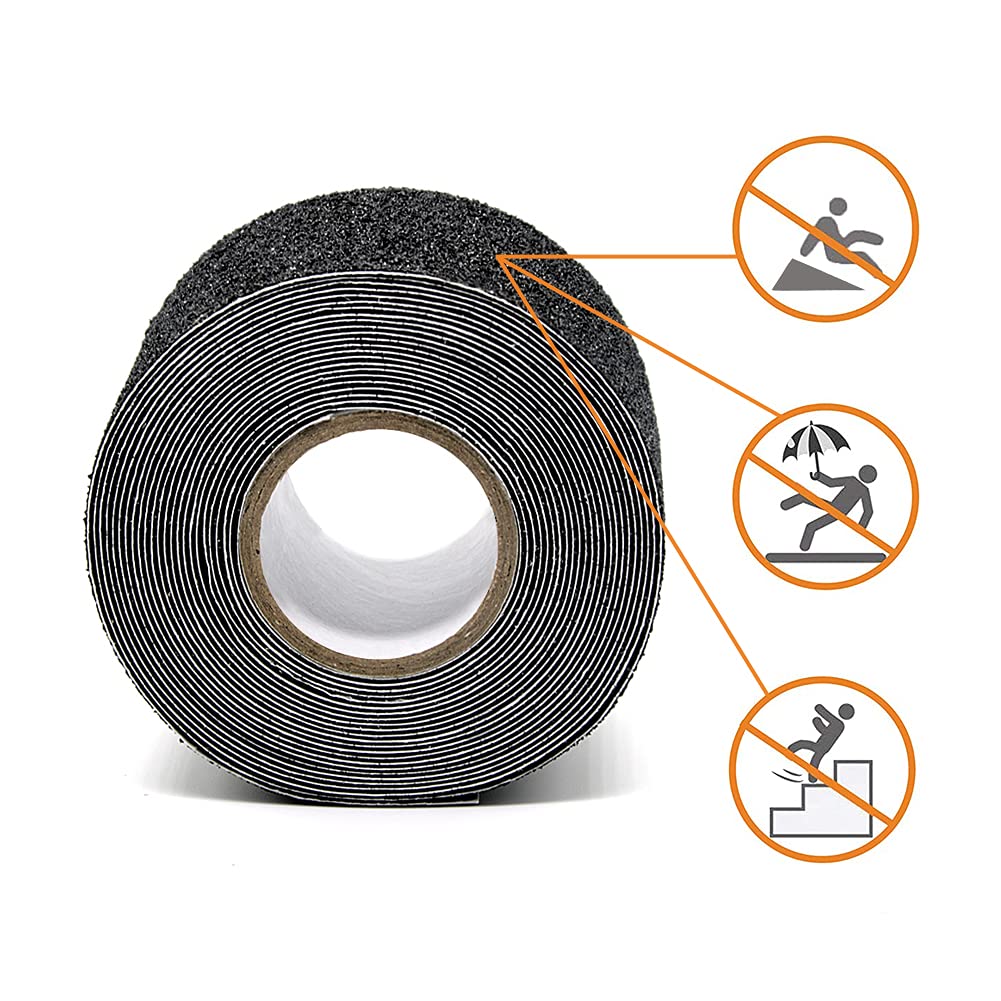 Non-Slip Safety Grip Tape | 2 Inch X 32.8 Ft Brown Anti-Skid Tape | High Traction Adhesive For Stairs, Ramps & Steps