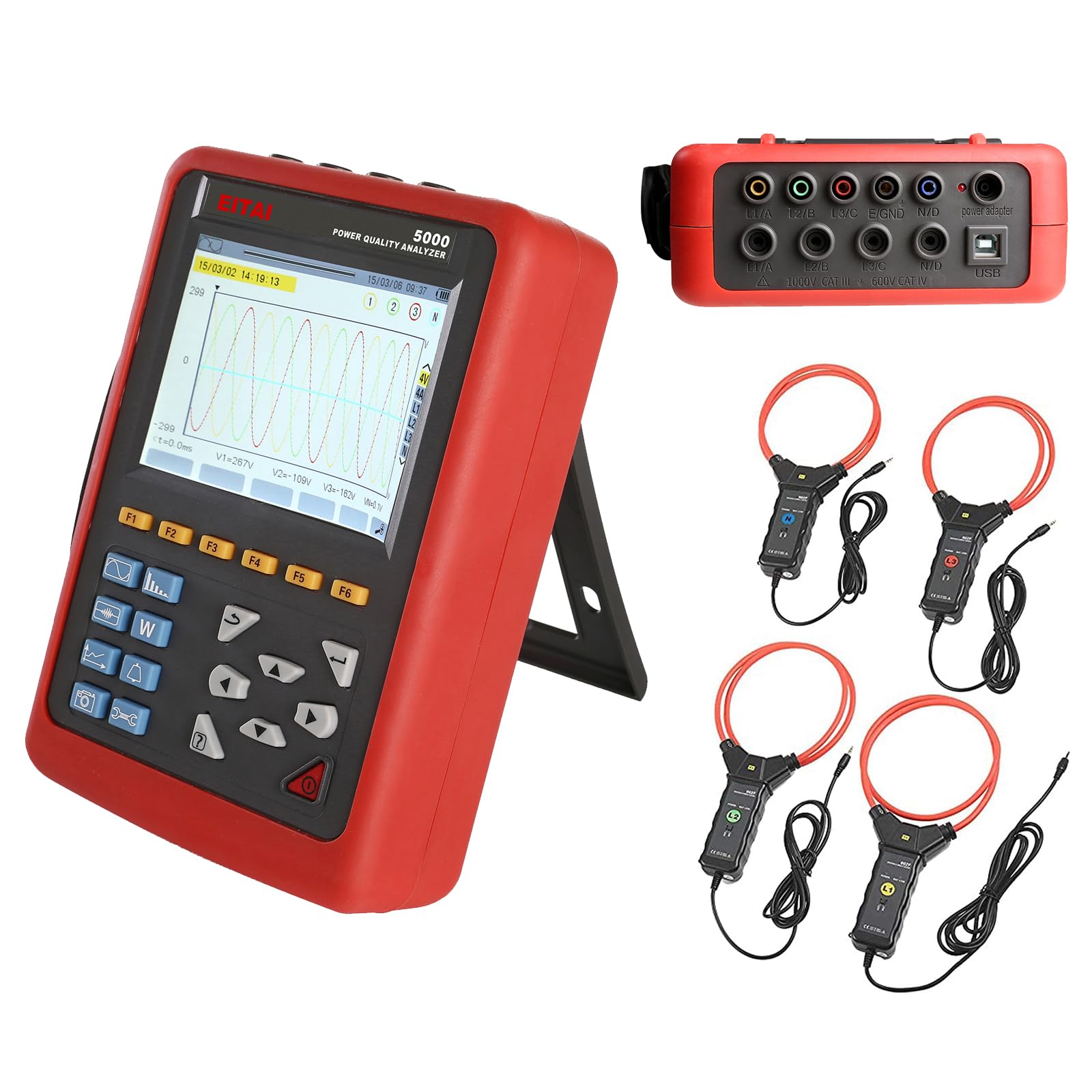 EITAI5000-300F 3-Phase Power Quality Analyzer, Manufacturer Direct Sales, Multi-Functional Power Quality Logger, with EITAI300F ?300mm/11.8