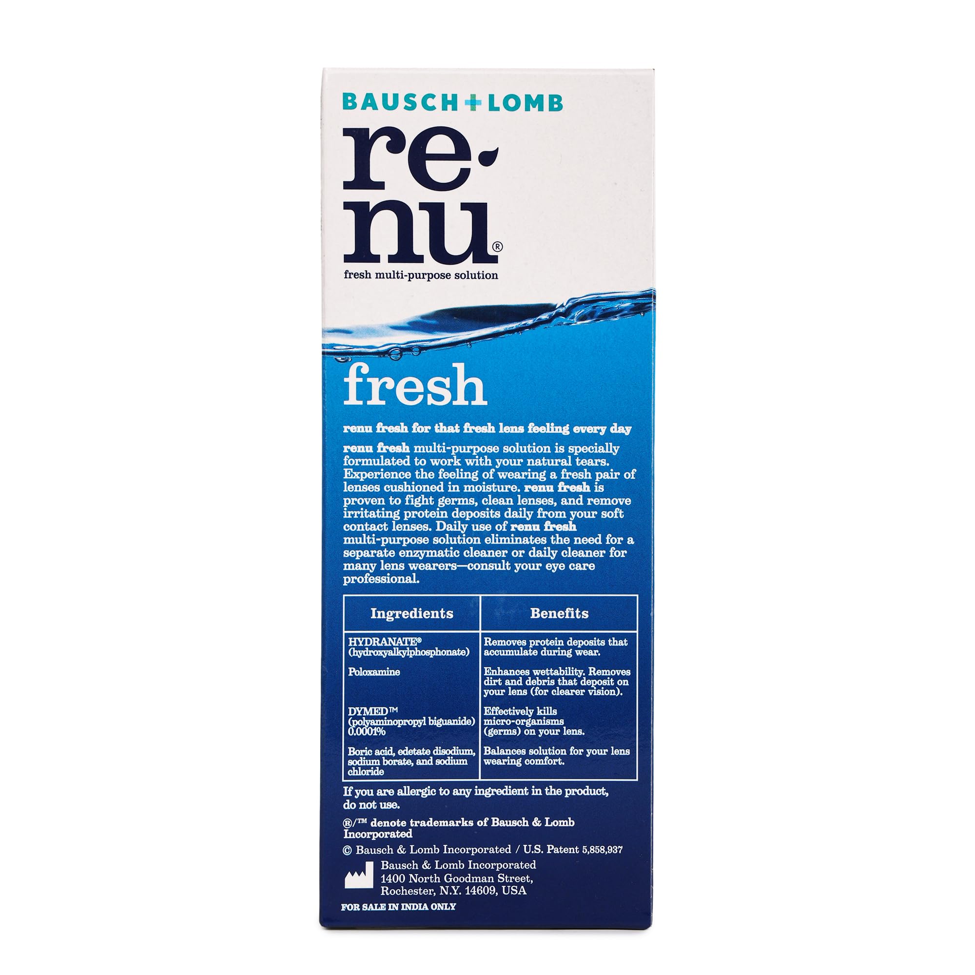 Bausch + Lomb Renu Fresh Multi-Purpose Contact Lens Solution 355ml (Pack of 1) — Amazon image 7