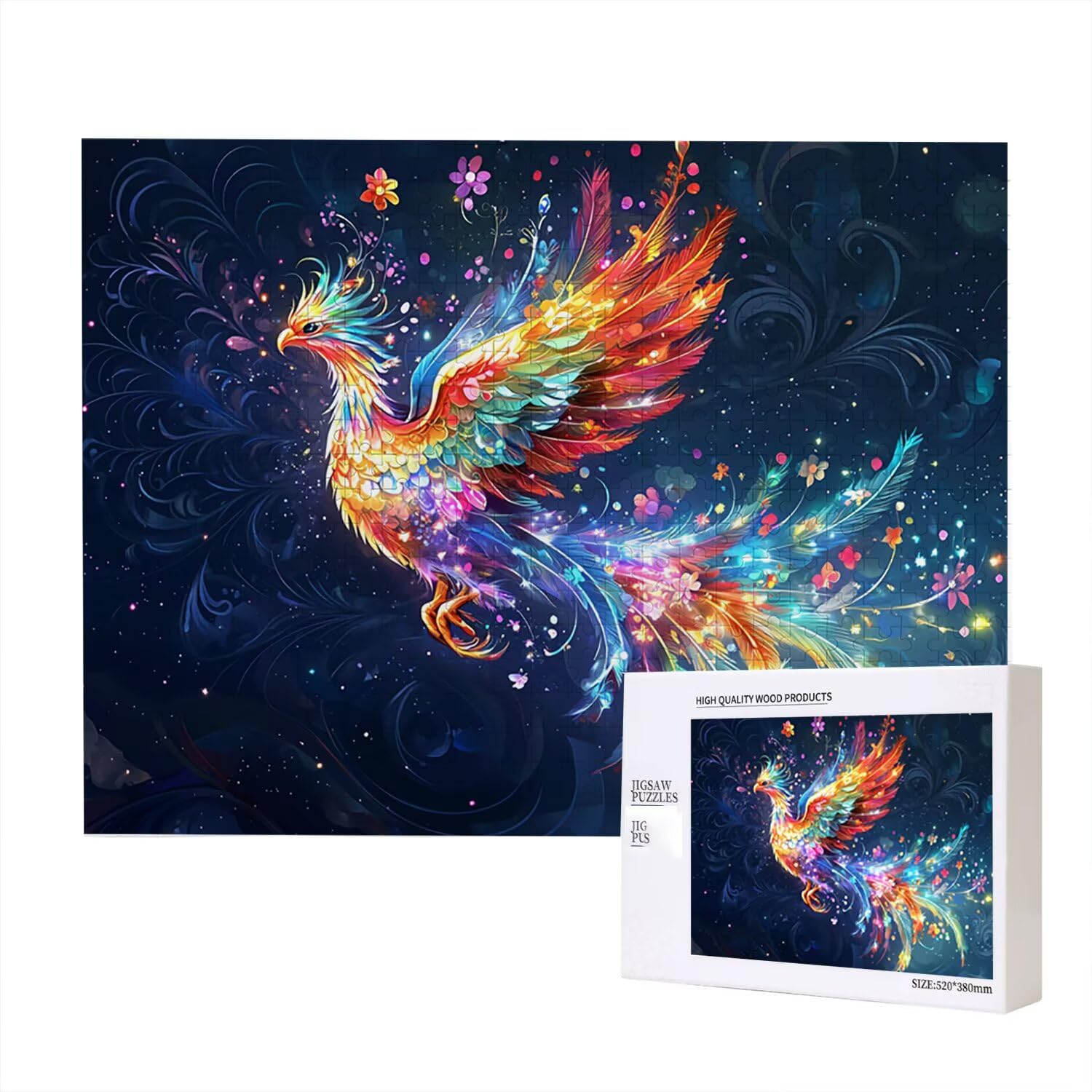 Jigsaw Puzzle, 2000 Pezzi Puzzle Classici, Colorato Puzzle Rilassamento Intelligence, Mpossibile Difficile Puzzle Impegnativo per Adulti Puzzle Gioco Familiare, Regalo per Amore Amico Phoenix fr0-1180