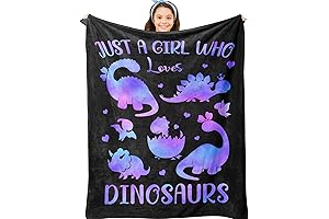 Just a Girl Who Loves Dinosaurs Sherpa Blanket