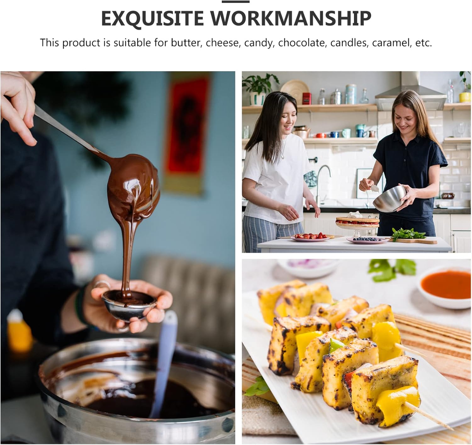 Hemoton 1set Ceramic Cheese Melting Pot Forks Fondue for Chocolate Cheese and Snacks for Parties and Family Gatherings Base Design