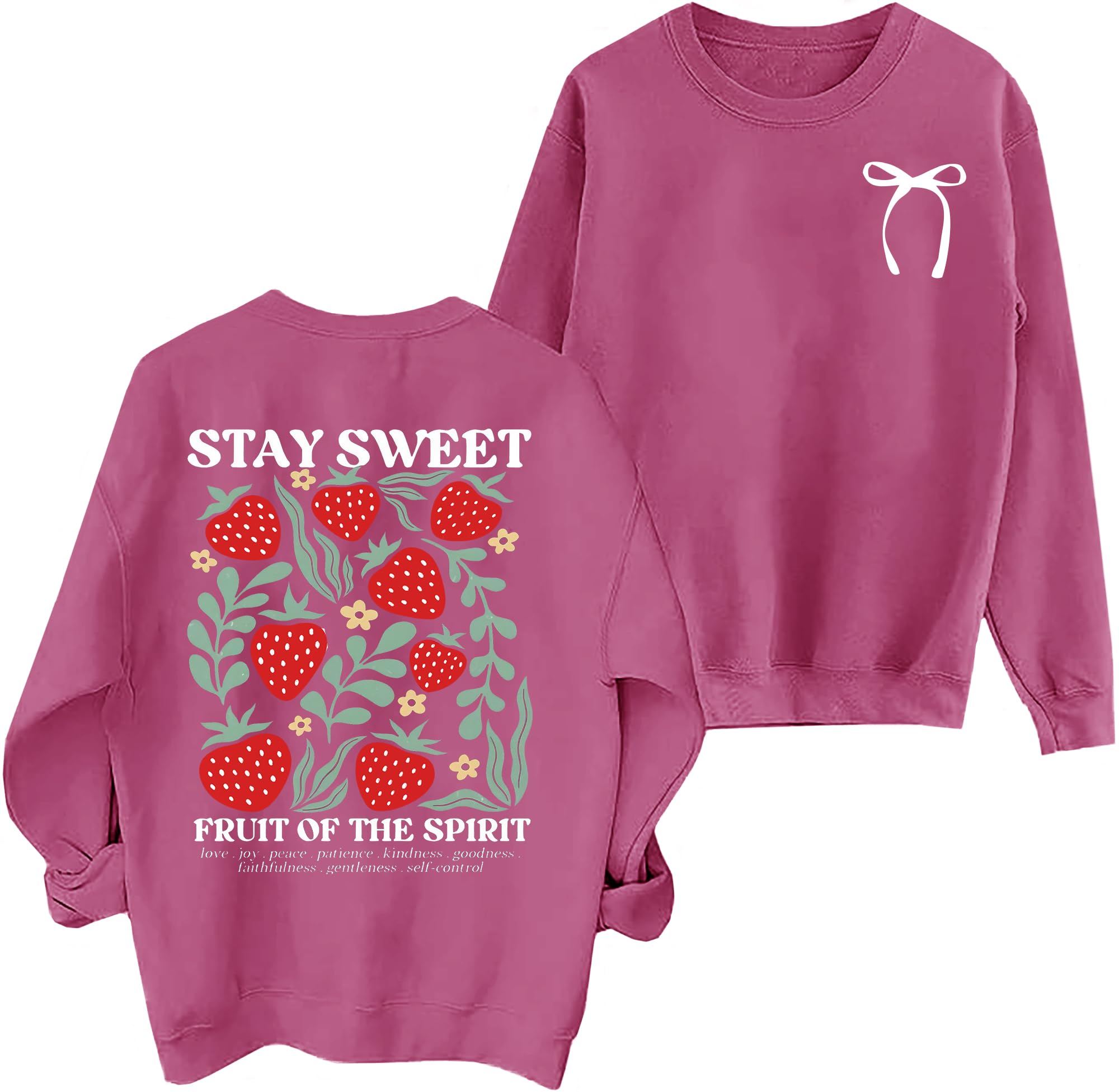 Christian Sweatshirts for Women Jesus Faith Pullover Bible Verse Inspirational Long Sleeve Graphic Shirt I-mauve Pink Medium