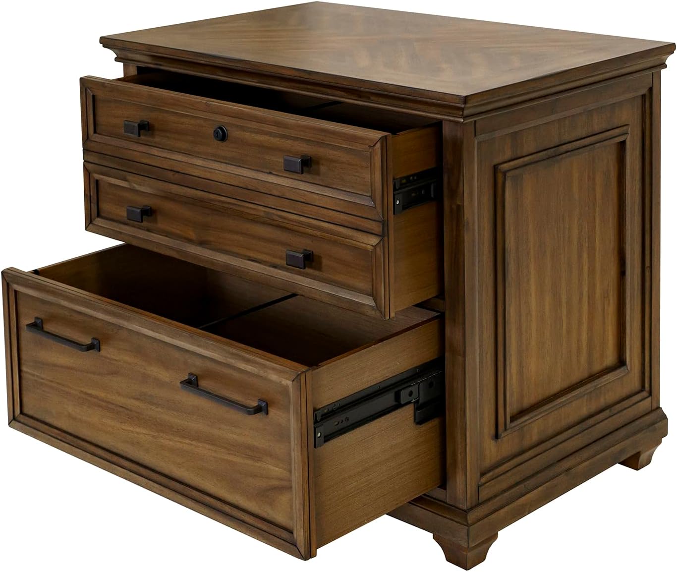 Porter Brown Wood 2-Drawer Lockable Lateral File Cabinet