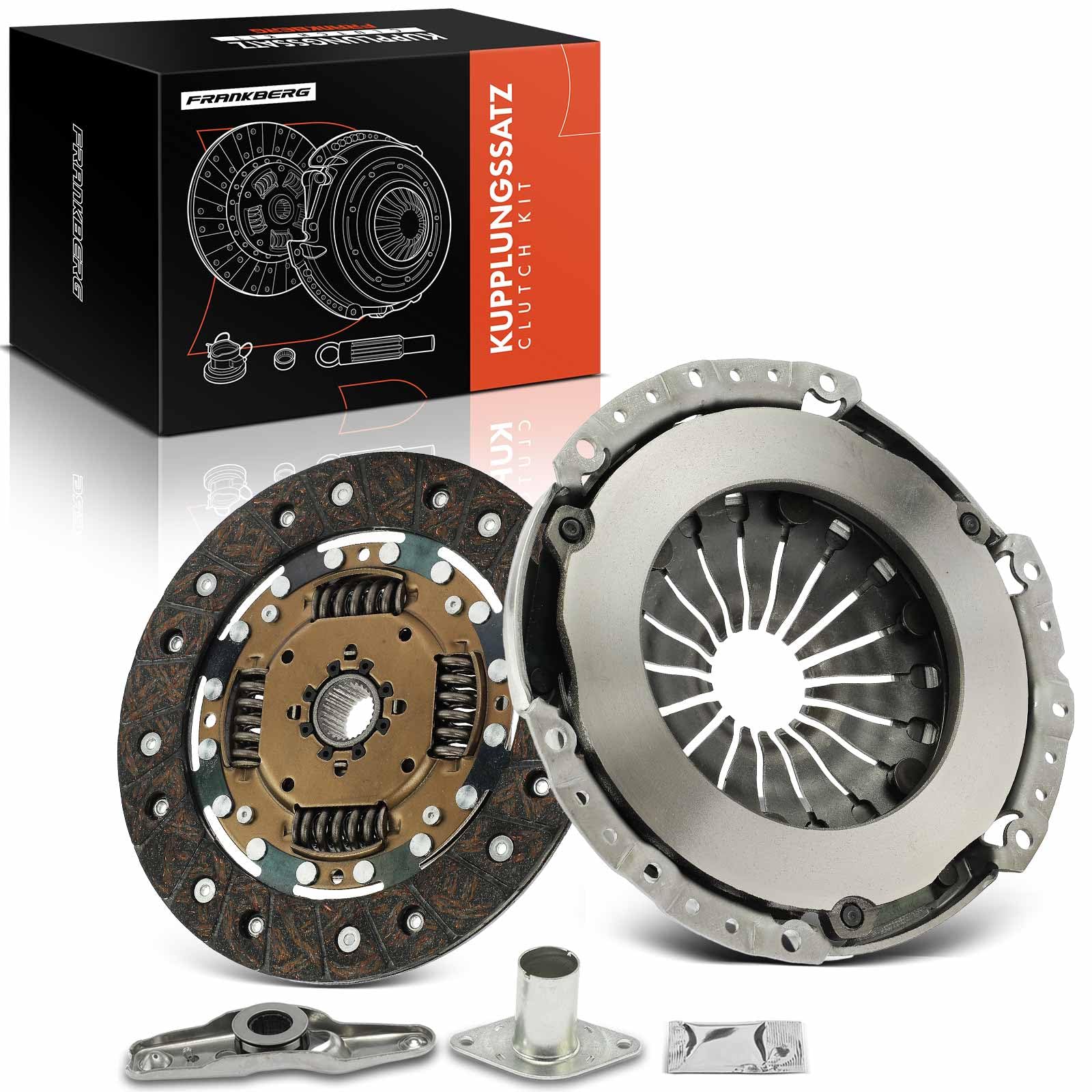 Frankberg Kupplungssatz Kompatibel mit Golf VI 5K1 1.4L 2008-2012 Polo 6C1 6R1 1.2L 1.4L 2009-Heute Fabia II 542 1.2L 1.4L 2006-2014 Leon 1P1 1.4L 2006-2012 Replace# 02T141153F