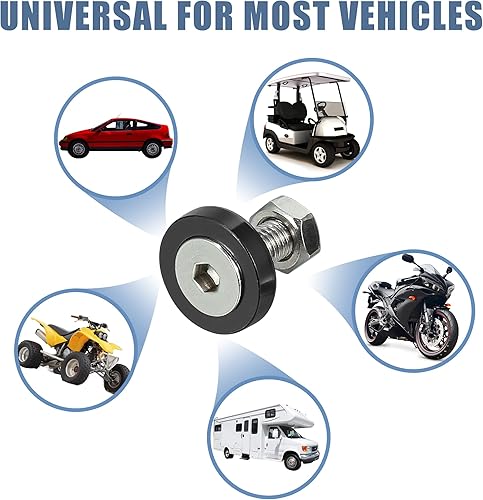 Miniatura 3 de Motoforti Kit de tuercas de perno de arandela de parachoques M6 negro para coche, motocicleta, 20 uds