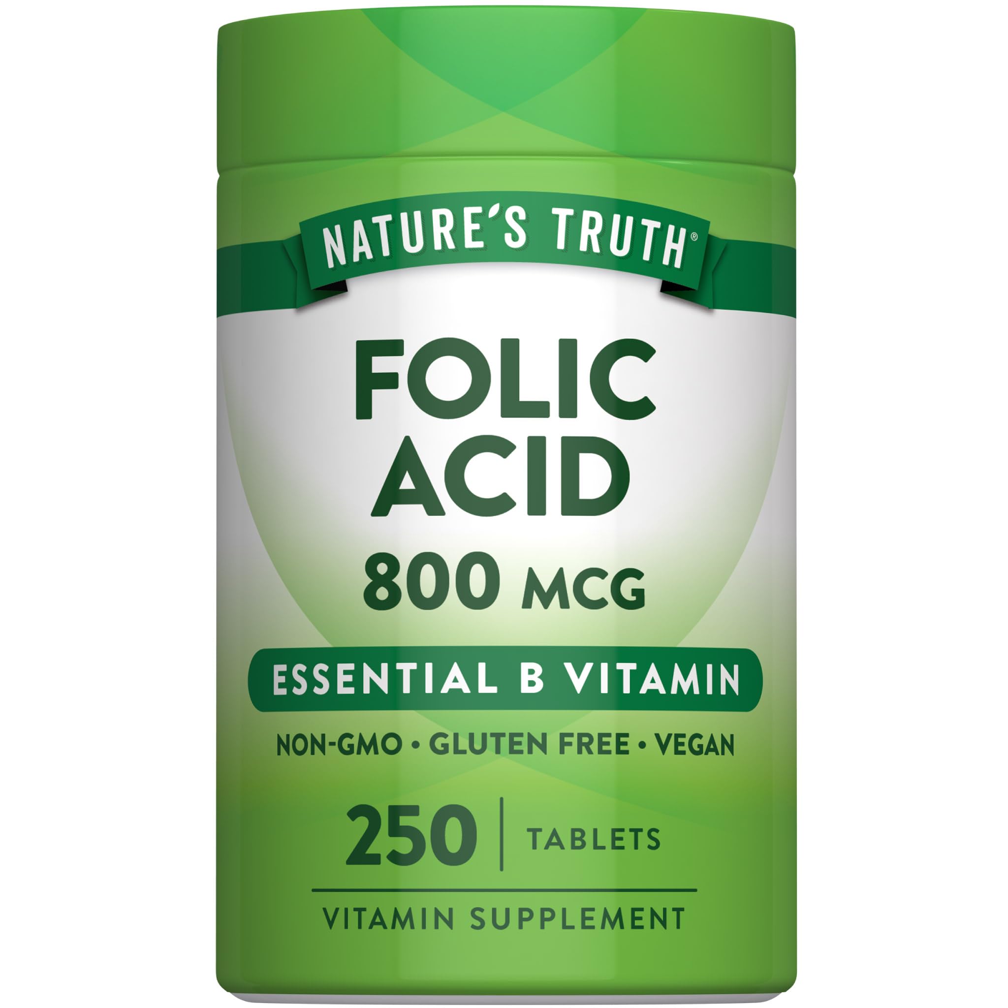Nature's Truth Folic Acid | 800 mcg | 250 Tablets