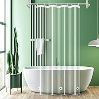 Vista 13 de UFRIDAY Forro de cortina de ducha extra larga de 72 x 86 pulgadas, cortina de baño transparente de plástico simple, cortina de ducha impermeable