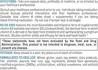 Vista 5 de XYMOGEN K2-D3 5000 - Vitamina D3 K2 - Vitamina D biodisponible 5000 UI (colecalciferol) con vitamina K2 MK-7 - Corazón, arterial, salud ósea +