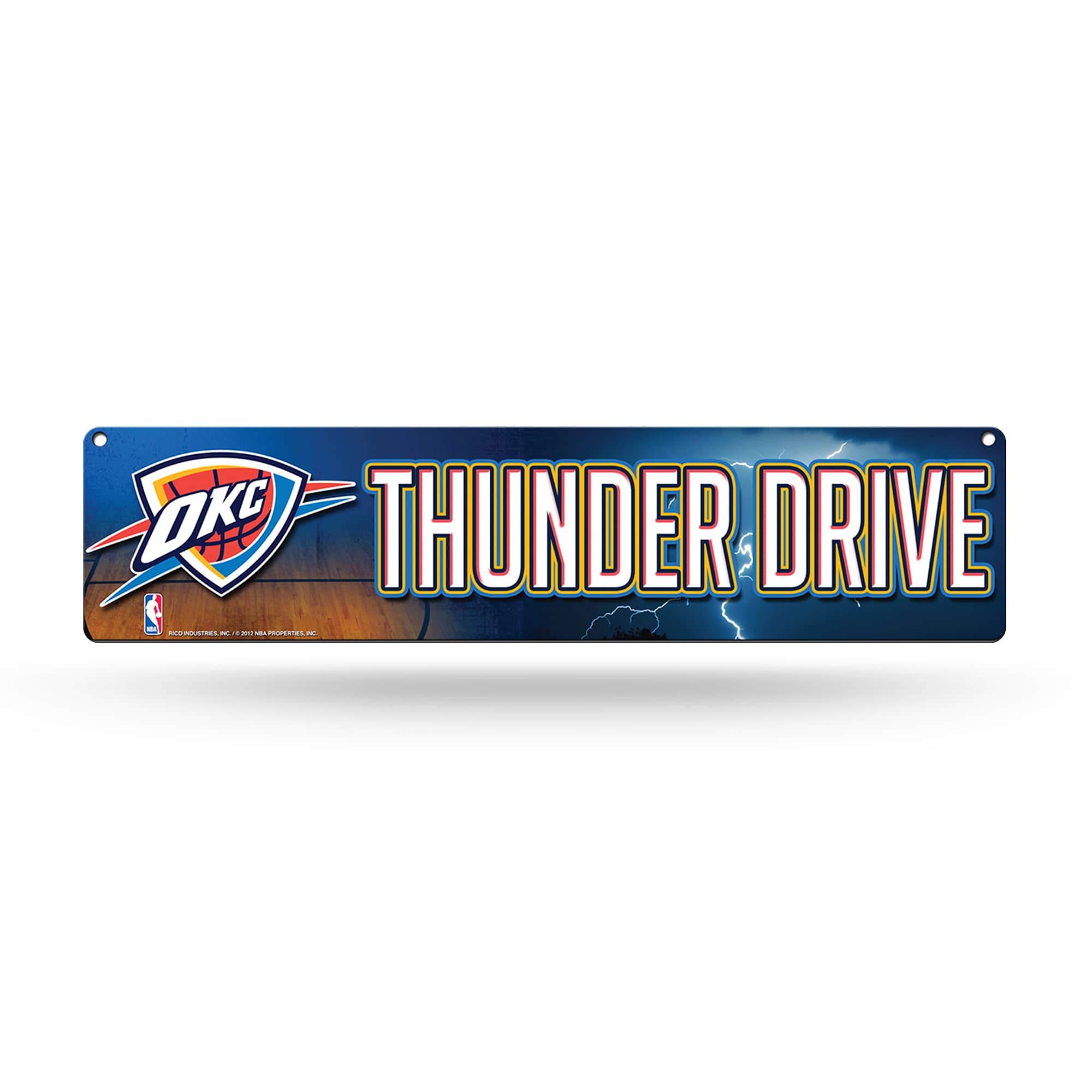 Rico Industries NBA Oklahoma City Thunder 16-Inch Plastic Street Sign Décor