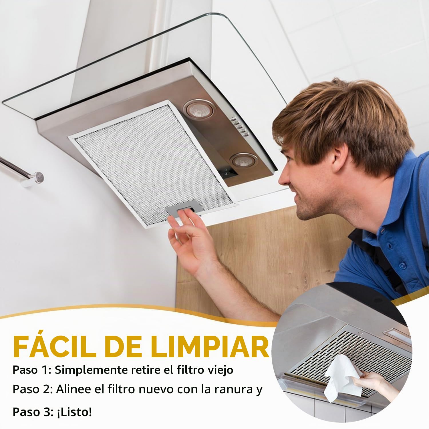 3 Piezas Filtro Para Campana Extractora, 320x260mm Rejilla Campana Extractora, Filtro Universal Filtro De Alumini, Compatible Con La Mayoría De Marcas De Campanas Extractora