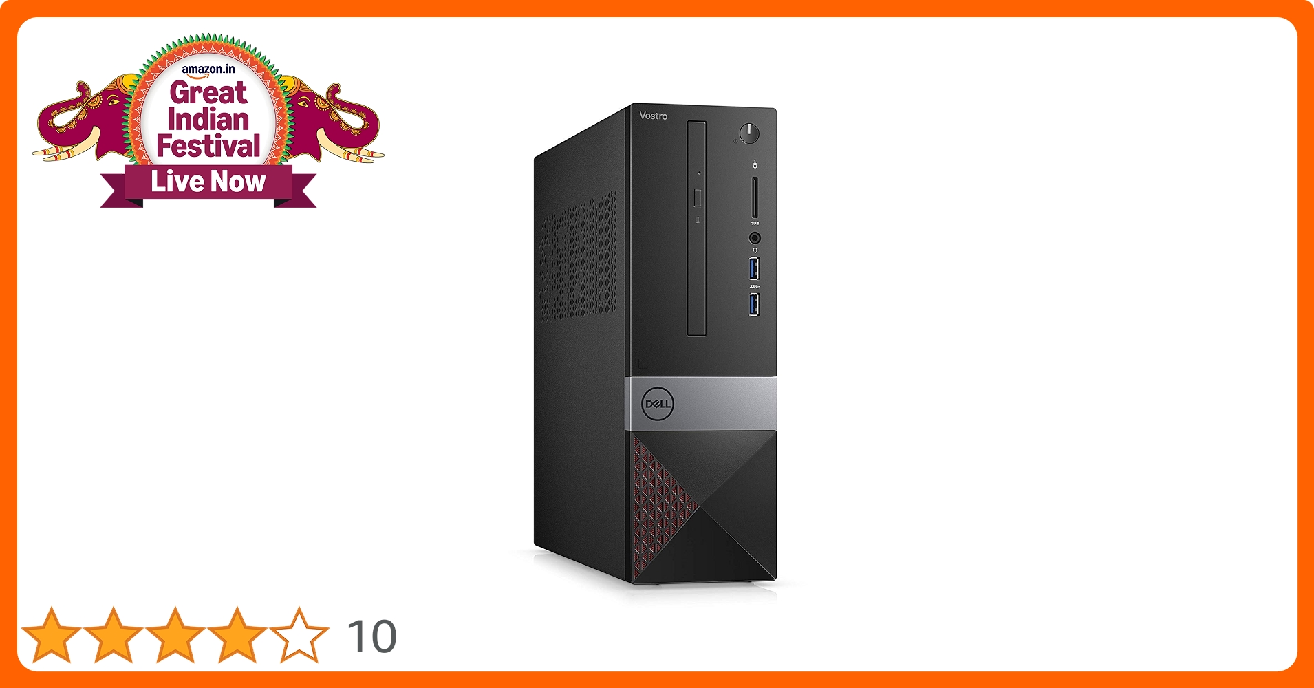 DELL Vostro 3470 Core i3 8100 128G・500G Dell Vostro 3470 Desktop PC- Core i3-8100 3.60GHz 8GB 1TB