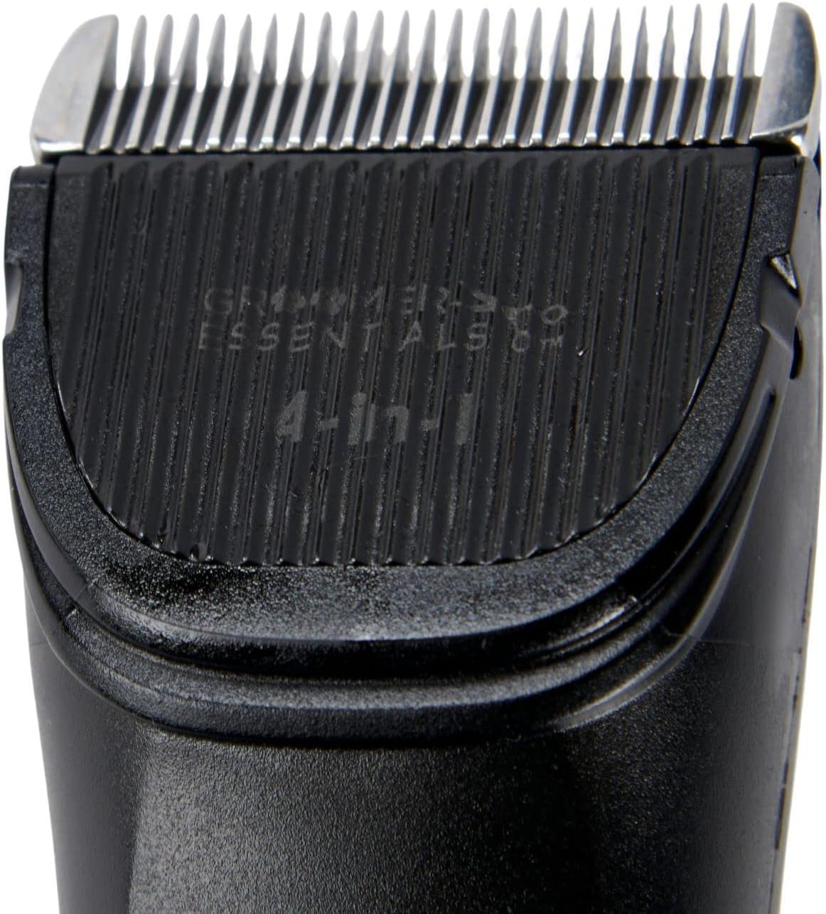 GROOMER ESSENTIALS 4-in-1 Clipper - Features 5 Speed Options and 4 Adjustable Cutting Lengths - Includes Two Guide Comb Attachments, a Cleaning Brush, Blade Oil, and a Charging Cord