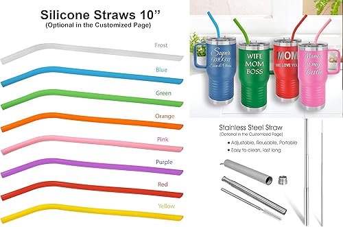 Miniatura 7 de Polar Camel Vasos personalizados con tapa deslizante y popote, tu nombre o texto grabado en Estados Unidos, tazas de café de viaje aisladas al