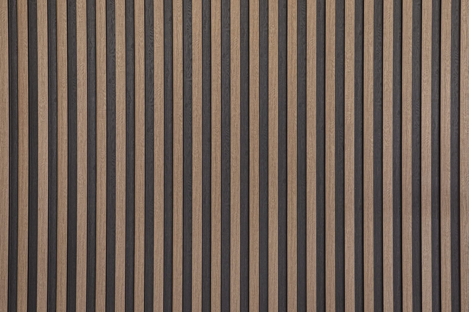 HEXIM Lamellenwand HDPS Polystyrol - Lamellen Wandverkleidung Akustikpaneele Wandpaneele Holz Imitat - (6 Paneele - dunkelbraune Holzstruktur) 3D Wanddeko