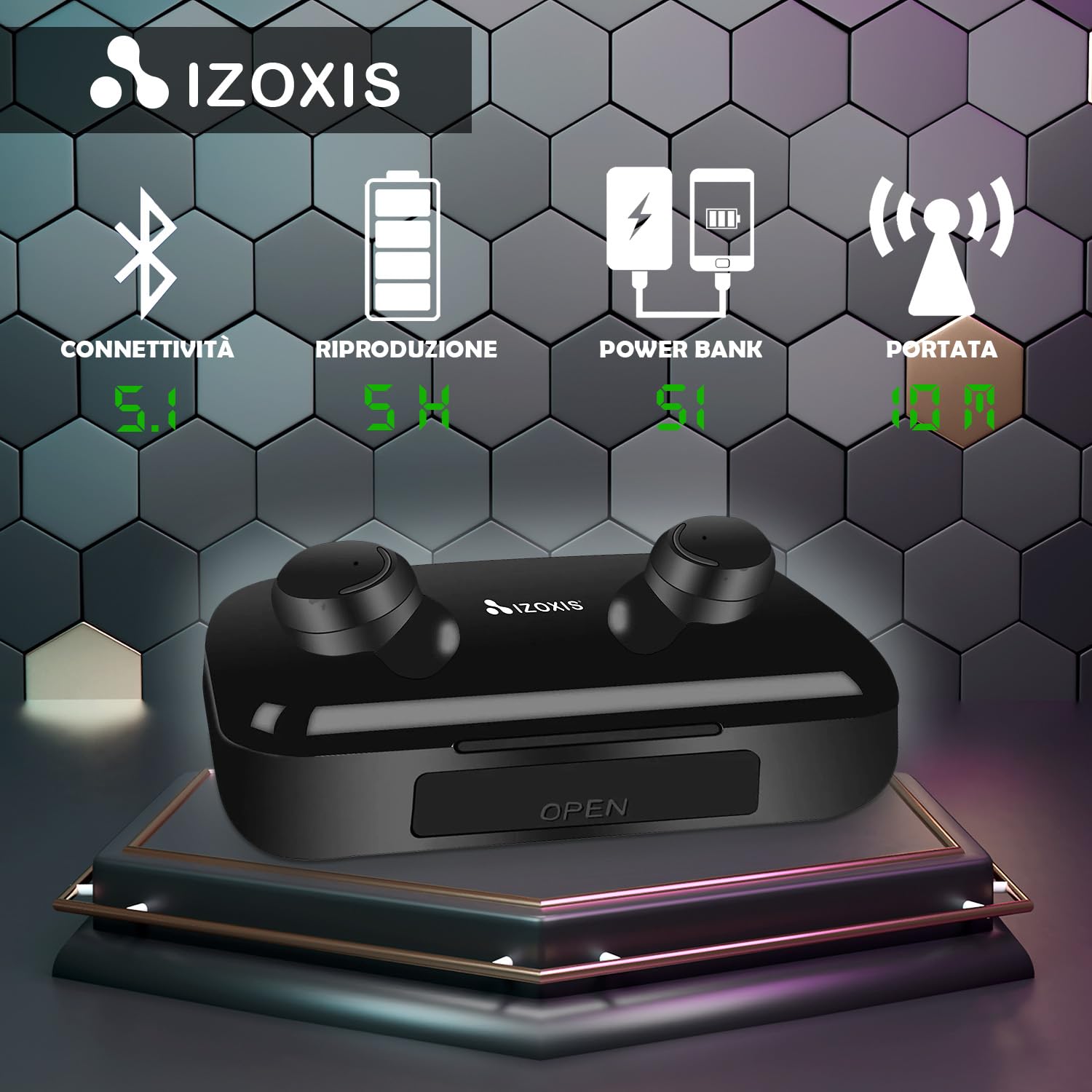 Cuffie Bluetooth, 2025 Auricolari Bluetooth 5.4 Con 4 HD Ic, 40Ore - Foto 8